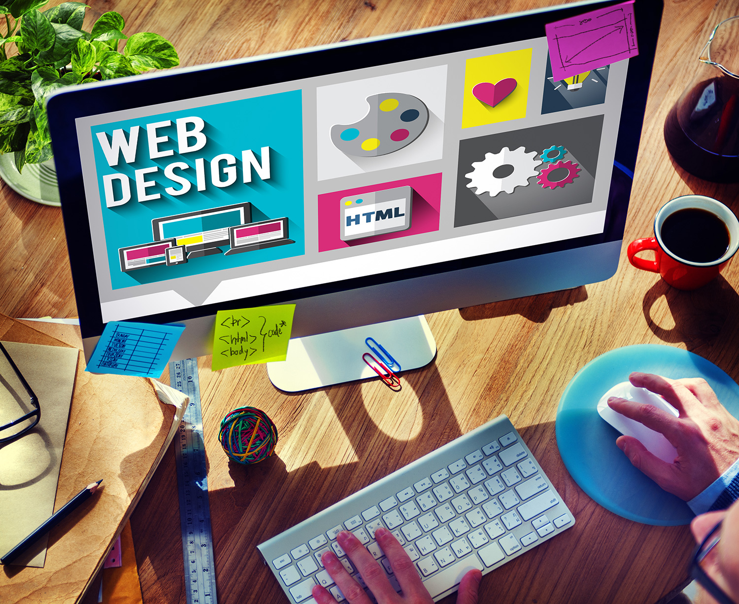 Monitor che mostra sito web - Web Design